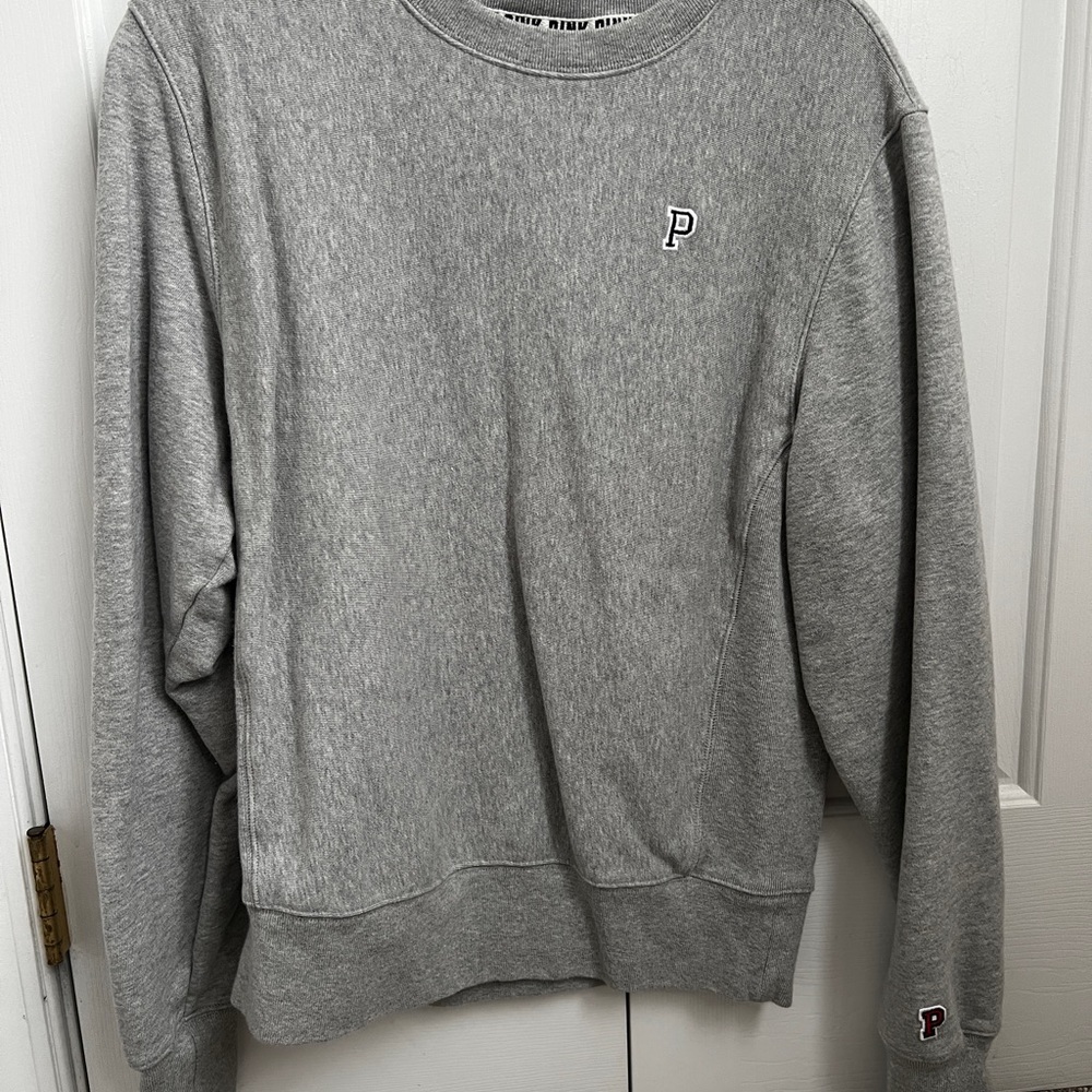Pink grey crewneck